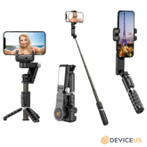 Gimbal Stabilizer for Smartphones,3-Axis Stabilizer Tracking Selfie Stick with Tripod